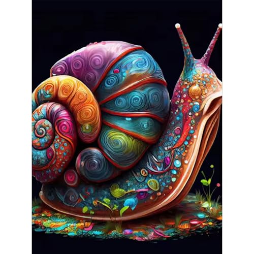 Huacan Diamond Painting Erwachsene Schnecke Diamant Paintings Bilder Voll Eckige Steine Diamante Malerei Stickerei für Haus Zimmer Wall Decor 30x40cm von Huacan