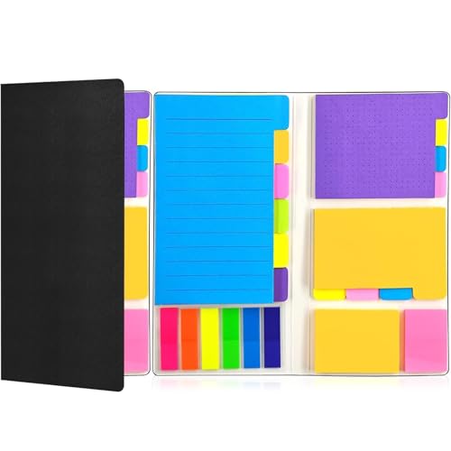 Haftnotizen Klebezettel Set, 406 Stück Klebezettel Klein Bunt, Mini Sticky Notes, Page Marker Tabs, Beschreibbare Etiketten Seiten, Selbstklebende Notizzettel Set für Bürobedarf Schule Haushalt von Huahuanghui