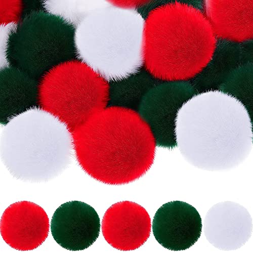 Huamengyuan 30 Stück Pom Pom Kugeln, Flauschigen Plüsch Bälle 6cm DIY Plüschball Pompons Basteln Plüsch für Lustige DIY Kreative Handwerk von Huamengyuan