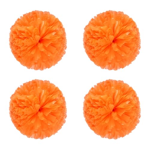 Huamengyuan Cheer Poms Pompons Cheerleading handgefertigt Performance 4 Stück Handheld PE Blume Cheer Poms Große 30CM Ballspiele, Tänze, Karnevalspartys Verwendet, WM-Fußballfans jubeln Typ 5 von Huamengyuan