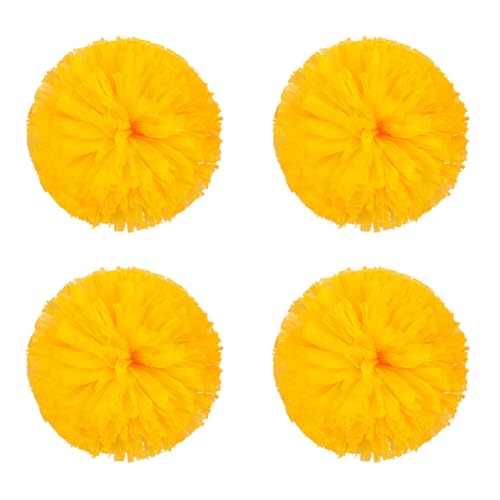 Huamengyuan Cheer Poms Pompons Cheerleading handgefertigt Performance 4 Stück Handheld PE Flower Cheer Poms Große 30 CM Cheerleader Puschel Hell Glitzer Tanzwedel Cheers Ball PompomsTyp 9 von Huamengyuan