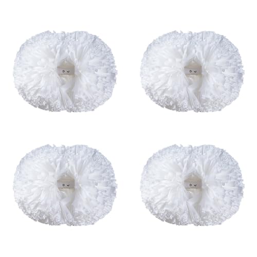 Huamengyuan Cheer Poms Pompons Cheerleading handgefertigt Performance 4 Stück für Metallisch Cheer Sport Pompons Poms Hand Flower Bands Spirit Leistung, Gymnastik 23 x 28 cm Typ 5 von Huamengyuan