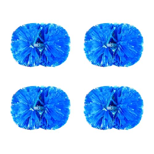 Huamengyuan Cheer Poms Pompons Cheerleading handgefertigt Performance 4 Stück für Metallisch Cheer Sport Pompons Poms Hand Flower Bands Spirit Leistung, Gymnastik Typ 4 von Huamengyuan