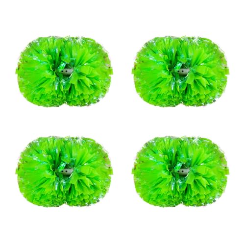 Huamengyuan Cheer Poms Pompons Cheerleading handgefertigt Performance 4 Stück für Metallisch Cheer Sport Pompons Poms Hand Flower Bands Spirit Leistung, Gymnastik Typ 5 von Huamengyuan