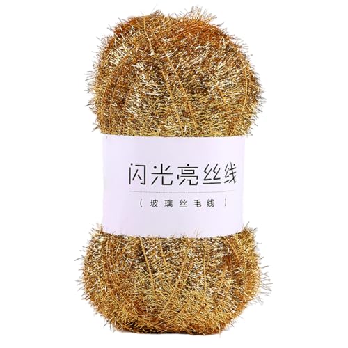 Huamengyuan JubileeYarn bilaterales glitzerndes Garn handgefertigt DIY-Taschentuch Geschirrtuchgarn funkelndes Seidengarn ölabweisendes goldenes Garn Scrubby Sparkle Garn mehrfarbig 14 Stück von Huamengyuan