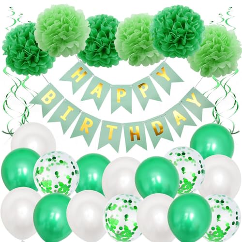 Huamengyuan Party-Deko Luftballons Geburtstag Happy Birthday Ballon Happy Birthday Banner Hängende Geburtstag Girlande für Geburtstagsparty Geburtstagsfeier Geburtstagsbanner Typ 3 von Huamengyuan