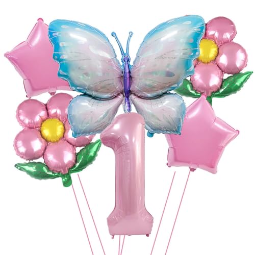 Huamengyuan Party-Deko Luftballons Geburtstag Happy Birthday Ballon Schmetterling Deko Geburtstag Schmetterling Deko Geburtstag für Baby Shower Graduierung Jahrestag Party Dekoration Typ 1 von Huamengyuan