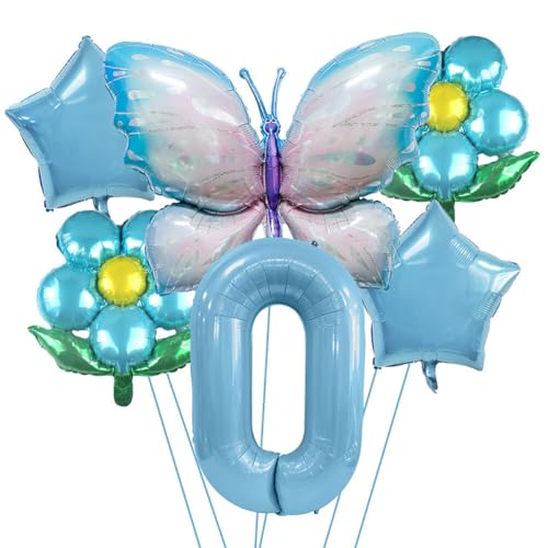 Huamengyuan Party-Deko Luftballons Geburtstag Happy Birthday Ballon Schmetterling Deko Geburtstag Schmetterling Deko Geburtstag für Baby Shower Graduierung Jahrestag Party Dekoration Typ 10 von Huamengyuan