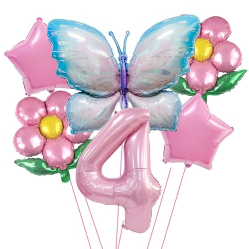 Huamengyuan Party-Deko Luftballons Geburtstag Happy Birthday Ballon Schmetterling Deko Geburtstag Schmetterling Deko Geburtstag für Baby Shower Graduierung Jahrestag Party Dekoration Typ 4 von Huamengyuan