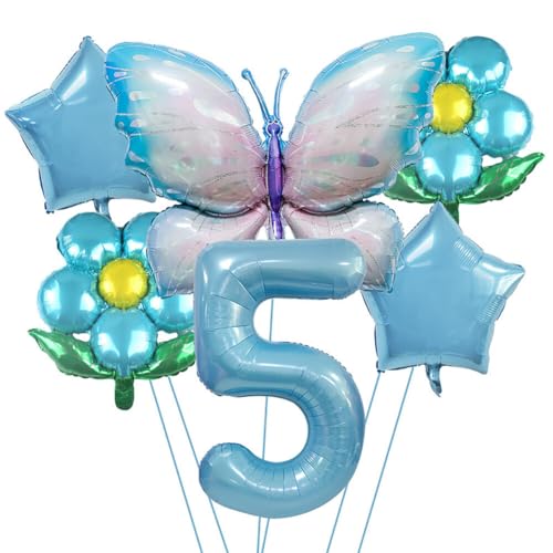 Huamengyuan Party-Deko Luftballons Geburtstag Happy Birthday Ballon Schmetterling Deko Geburtstag Schmetterling Deko Geburtstag für Baby Shower Graduierung Jahrestag Party Dekoration Typ 5 von Huamengyuan