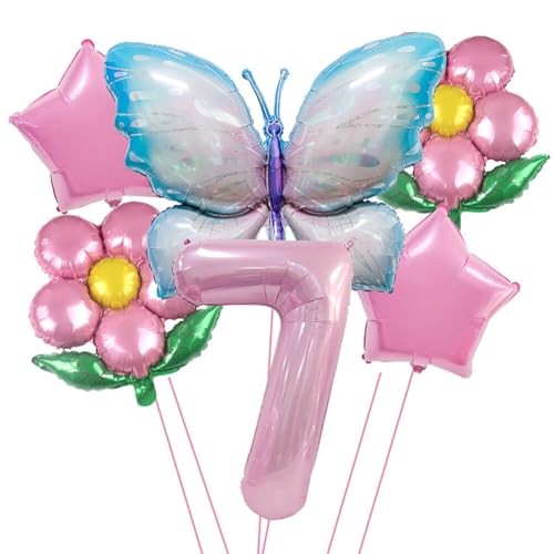 Huamengyuan Party-Deko Luftballons Geburtstag Happy Birthday Ballon Schmetterling Deko Geburtstag Schmetterling Deko Geburtstag für Baby Shower Graduierung Jahrestag Party Dekoration Typ 7 von Huamengyuan