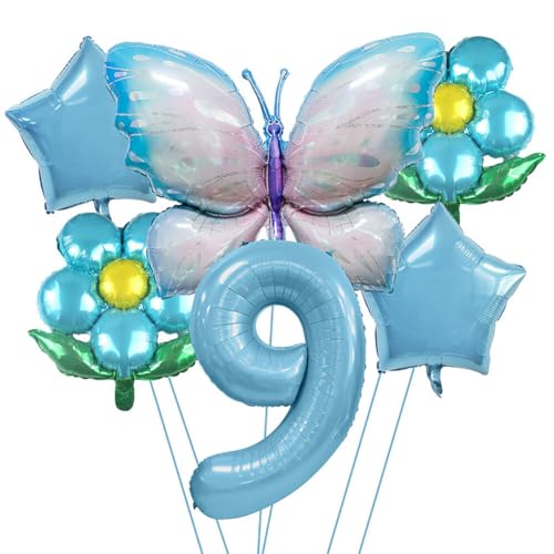 Huamengyuan Party-Deko Luftballons Geburtstag Happy Birthday Ballon Schmetterling Deko Geburtstag Schmetterling Deko Geburtstag für Baby Shower Graduierung Jahrestag Party Dekoration Typ 9 von Huamengyuan