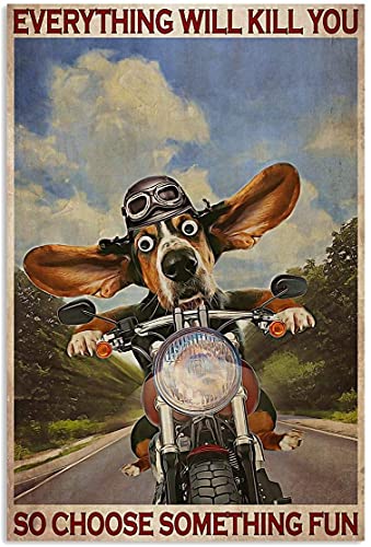 5D-Diamant-Malerei-Set zum Selbermachen, Stickerei, Kreuzstich, Basset Hound, Motorrad, für Wohnzimmer, Schlafzimmer, Wanddekoration, 40,6 x 61 cm von Huand