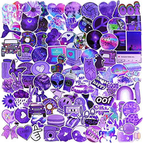 Huaxintoys LiLa Aufkleber Set, Aesthetic Vintage Wasserdicht Vinyl Stickers für Fahrrad Koffer Helm Laptop Skateboard Auto Motorrad Graffiti Wasserflasche (100 Stück) von Huaxintoys