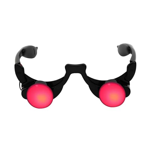 Halloween Leucht LED Brille, Rot Leuchtende Brille, Leuchtbrille Halloween, Leuchtende Halloween-Brille, Schutzbrillen-Requisiten, Lustige Maskerade-Party-Requisiten Für Erwachsene von Huayeex