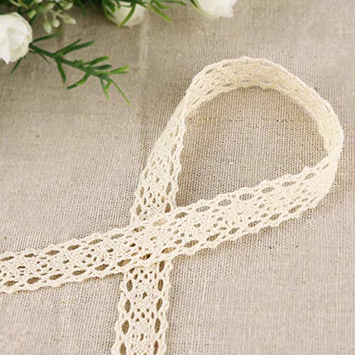 Huaze 10 Meter Vintage Spitzenband Beige Spitzenborte Häkel-Borte Spitze Nähen Karten Tagebuch Scrapbooking Geschenkbox Deko von Huaze