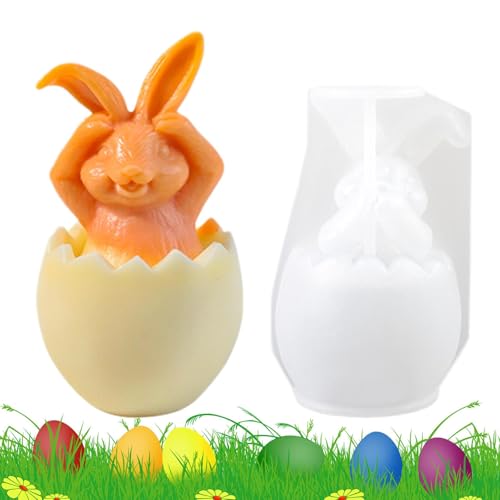 Kaninchen Gießform Ostern, Dekostecker in Osterhasen Deko, Ostern Kaninchen Silikonformen Gießformen, Epoxidharz Formen zur Herstellung von Ostern Ornamenten, Ostern Silikonformen Gießformen von Huehkir