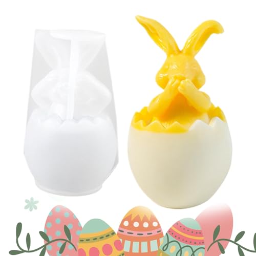 Kaninchen Gießform Ostern, Dekostecker in Osterhasen Deko, Ostern Kaninchen Silikonformen Gießformen, Epoxidharz Formen zur Herstellung von Ostern Ornamenten, Ostern Silikonformen Gießformen von Huehkir