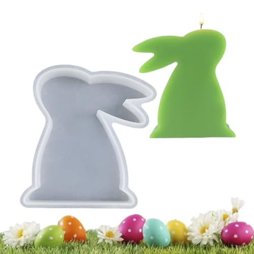 Dekostecker in Osterhasen Deko, 3D Kaninchen Gießform Ostern, Osterhase Silikonform for Gips, Ostern Kaninchen Silikonformen Gießformen, Epoxidharz Formen zur Herstellung von Ostern Ornamenten von Huehkir