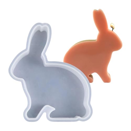 Dekostecker in Osterhasen Deko, Kaninchen Gießform Ostern, Osterhase Silikonform for Gips, Ostern Kaninchen Silikonformen Gießformen, Epoxidharz Formen zur Herstellung von Ostern Ornamenten von Huehkir