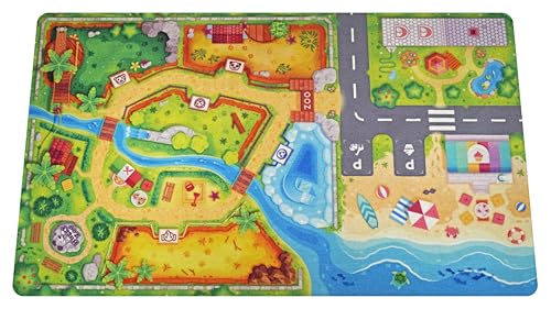 HuggyPlay Spielteppich Zoo Kinderteppich 90 x 150 cm von Huggy