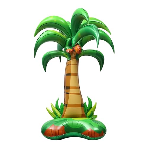 2 Stück Aufblasbare Palme 4D Palmen-Insel Luftballon Strand Spielzeug, 132×94 Cm, Strand Spielzeug Palme Aufblasbare Deko Für Sommer Schwimmbad Baum Strand Spielzeug, Coole Pool Deko von Hugsweet