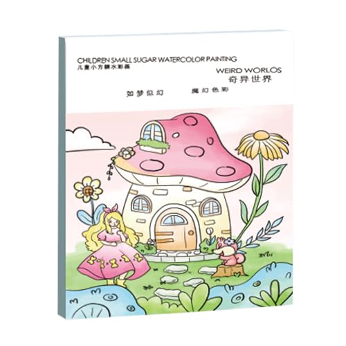 Hugsweet Aquarellbücher, Aquarellmalbuch | Cartoon-Malbuch, Aquarell-Zeichenbuch-Set | Kunsthandwerk für Kinder und Erwachsene, Graffiti-Kunstzubehör, Kunstdruckpapier zum Zeichnen und Malen von Hugsweet