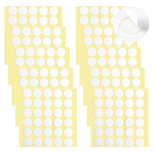 300 Stück Doppelseitige Klebepunkte 20mm, Rundes Doppelseitiges Klebeband Transparent, Double Sided Adhesive Dots Keine Spuren, Kleine Doppelseitige Klar Aufkleber für Festival-Dekoration, DIY Basteln von Hugwait