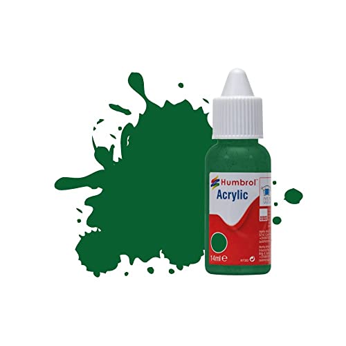 Humbrol Acrylfarbe Nr. 120 Hellgrün Matt Tropfflasche, 14 ml von Humbrol