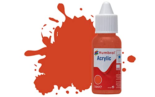 Humbrol Acrylfarbe Nr. 132 Red Satin Tropfflasche, 14 ml von Humbrol