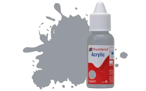 Humbrol Acrylfarbe Nr. 140 Gull Grey Matt Tropfflasche, 14 ml von Humbrol