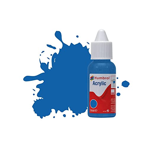 Humbrol Acrylfarbe Nr. 52 Baltisches Blau – Metallic-Tropfflasche, 14 ml von Humbrol