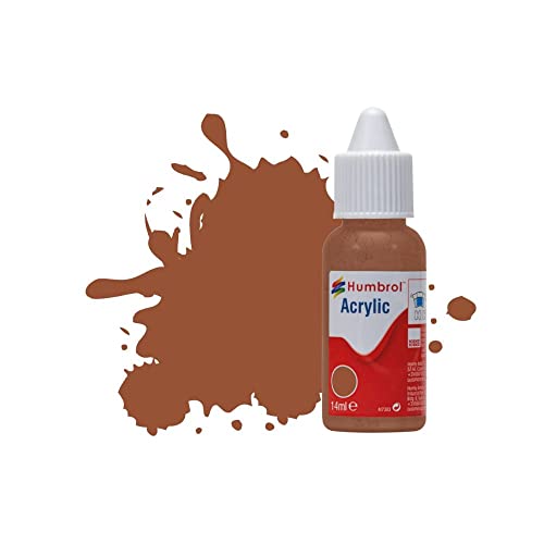 Humbrol Acrylfarbe Nr. 70 Brick Red Matt Tropfflasche, DB0070, 14 ml von Humbrol