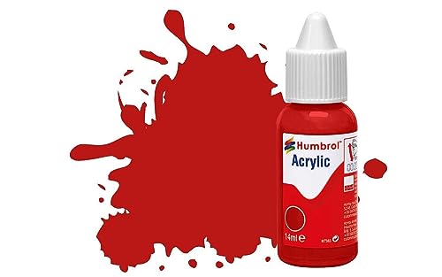 Humbrol DB0060 Acrylfarbe Nr. 60 Scarlet – Matt, 14 ml (1 Stück) von Humbrol