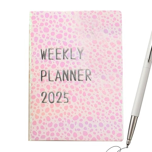 Humdcdy Kalender Planer 2025, Klein A7 2025 Agenda Plan Buch, Wochenkalender, Monatsplaner Wochenplaner Notizblock, Pocket Tagesplaner für Frauen Männer von Humdcdy