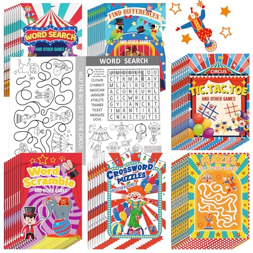 Hungdao Mini-Aktivitätsbücher für Kinder, Mini-Spaß und Spiele, herausfordernde Aktivitäten umfassen Labyrinthe, Wortsuche, Wort-Scramble, Finden Sie Unterschied und mehr für Party, Klassenzimmer, von Hungdao