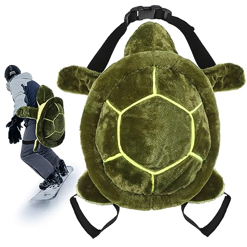 Hungdao Protective Gear Cute Turtle Butt Pads for Skating Tortoise Steißbein Protector Padded Turtle Snowboard Pad Schildkröte 3D Hüftprotektoren für Kinder Erwachsene Skifahren Rollenschutz (Grün) von Hungdao