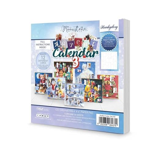 Hunkydory Basteln Adventskalender - Papierblock 3 von Hunkydory