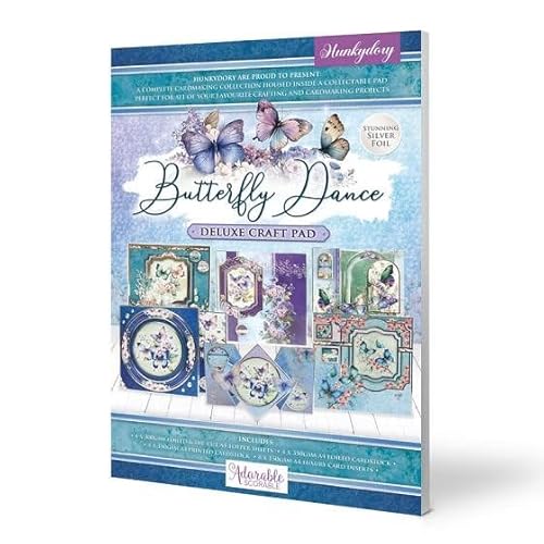 Hunkydory - Deluxe Bastelblöcke – Butterfly Dance – DCPAD143 von Hunkydory