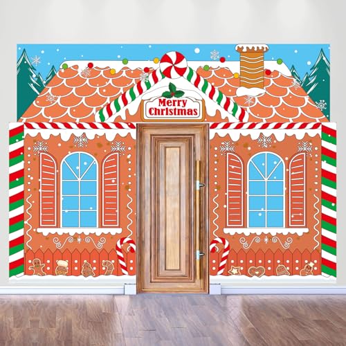 HunnmingRe 3 Stück Weihnachten Klassenzimmer Tür Banner Dekoration Weihnachten Haustür Abdeckung Xmas Tür Hintergrund für Weihnachten Klassenzimmer Urlaub Party Supplies Dekoration von HunnmingRe