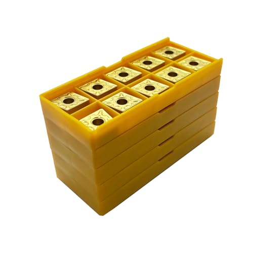 Hunricho 50pcs CNMG120408 -MA Gold Karbid Drehen Einsätze Drehen Karbid Einsätze Schneidwerkzeuge für die Bearbeitung von Stahlteilen/Edelstahl von Hunricho