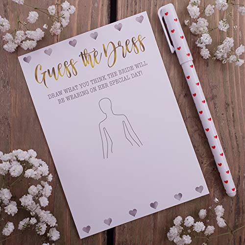 The Milano Collection Quiz für Junggesellinnenabschied, mit Aufschrift "Guess The Dress", 1 Packung mit 8 Karten von Hunts England