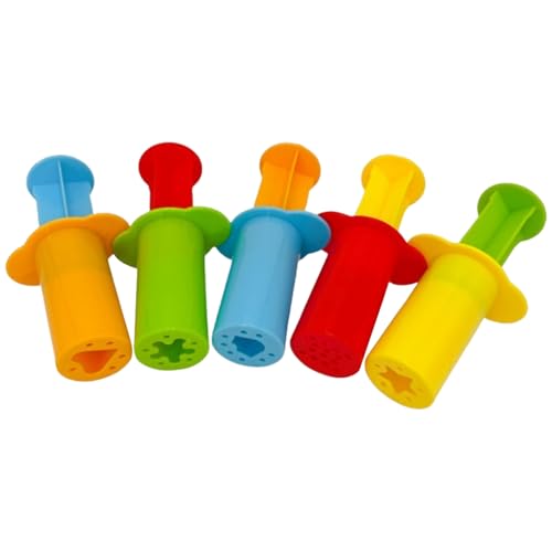 5pcs Clay Extruder -Werkzeug für Kinder Mini Kreativer Kunststoffton -Extruder mit langem Griff Easy Squeeze DIY Bastelwerkzeuge für Kunst- und Handwerksliebhaber von Huraoerrrr