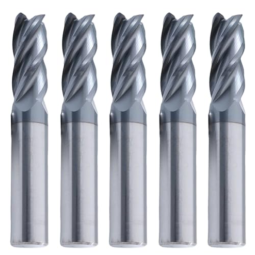 Endmühlen 5pcs 8mm 4 Flöte gerade Endmühlenbits Wolframstahl -Endmühle Set scharfen rostem Mühlenschneider für Fräsmaschinen, Metallbearbeitung von Huraoerrrr