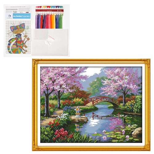 Huraoerrrr 1Set Cross Stitch Kits, 22x17 -Zoll -farbenfrohen Druck gezählte Kreuzstich -Kits, lustige DIY leicht zu bedienen gezählte Kreuzstich -Kits für Erwachsene Wandkunstdekoration von Huraoerrrr