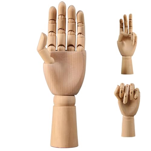 Mannequin -Hand, artikulierter Hand 3, 5 x 12 Zoll rechtes Modell mit beweglicher Gelenk DIY -freundliches Holzmodell zum Zeichnen, Malerei, Skizzieren, Handschuhdisplay Mannequin -Hand, artikulierter Hand 3, 5 x 12 Zoll rechtes Modell mit beweglicher Gelenk DIY -freundliches Holzmodell zum Zeichnen, Malerei, Skizzieren, Handschuhdisplay von Huraoerrrr