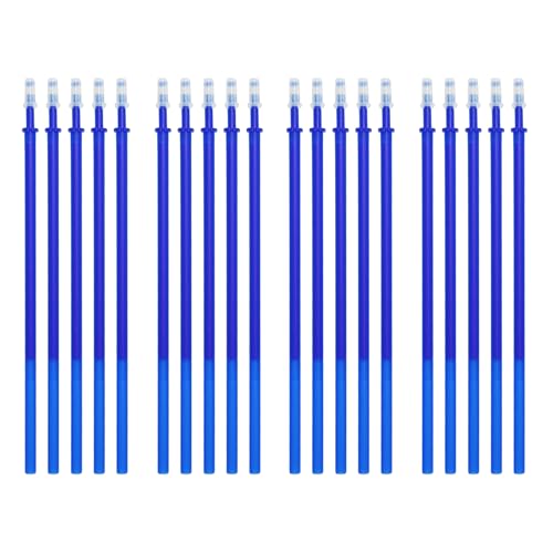 Husalsea Radierbare Kugelschreiber Ersatzminen – Premium Ersatztinten für Legami und Frixion Stifte – 0,5mm, Schwarze & Blaue Tinte – Packung mit 20 Stück (Blau) von Husalsea