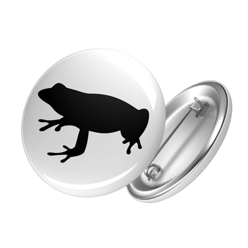 Huuraa Anstecker Frosch Kröte Silhouette Geschenk Ansteck Pin Größe 59mm Frosch Kröte Accessoire von Huuraa