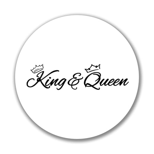 Huuraa Aufkleber King & Queen Krone Geschenk Sticker 10cm King & Queen Geschenkidee Huuraa Aufkleber King & Queen Krone Geschenk Sticker 10cm King & Queen Geschenkidee von Huuraa