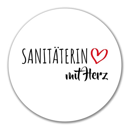 Huuraa Aufkleber Sanitäterin mit Herz Geschenk 10cm Sticker Sanitäterin Geschenkidee Huuraa Aufkleber Sanitäterin mit Herz Geschenk 10cm Sticker Sanitäterin Geschenkidee von Huuraa